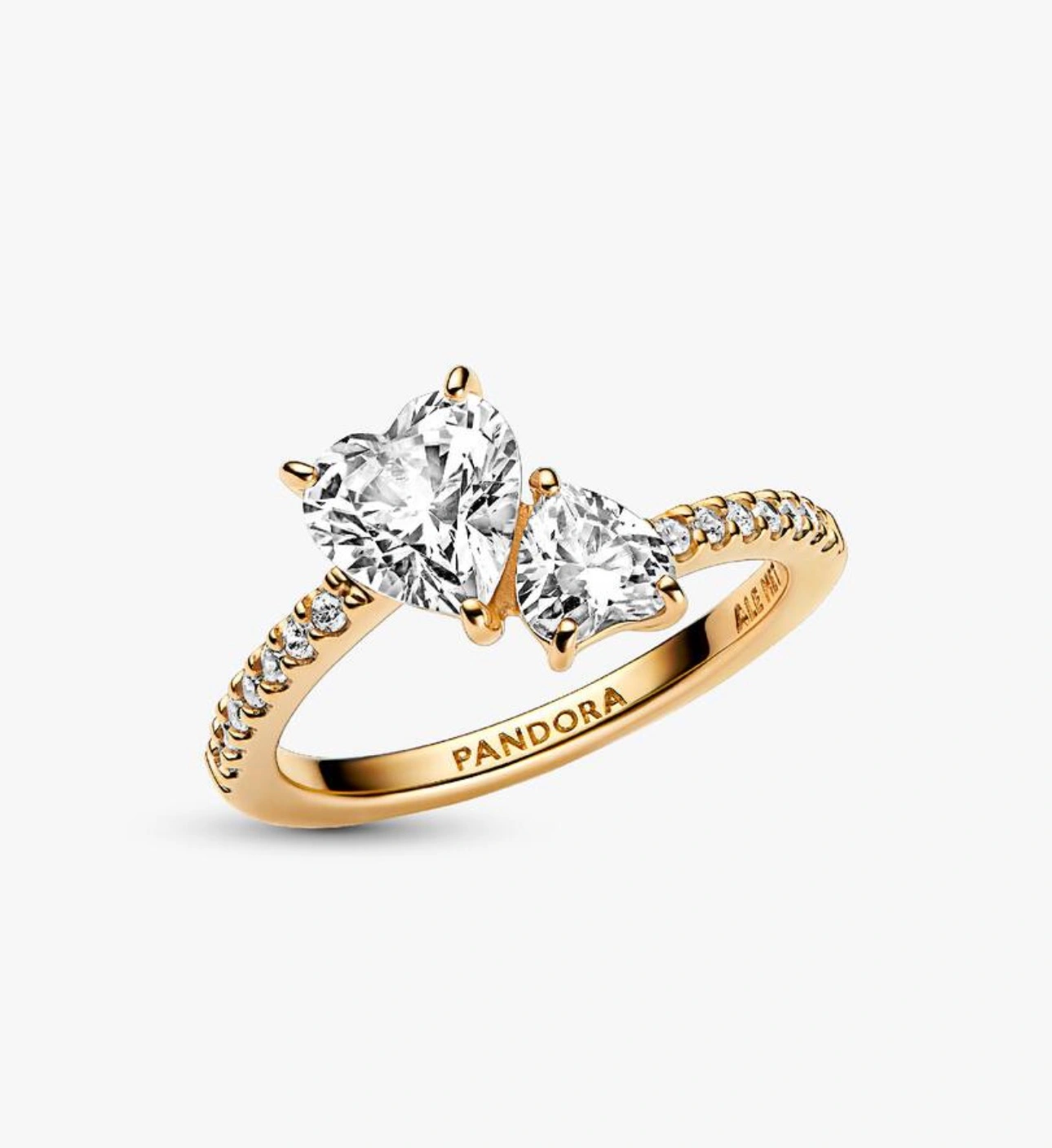 Bright Heart Double Ring gold
