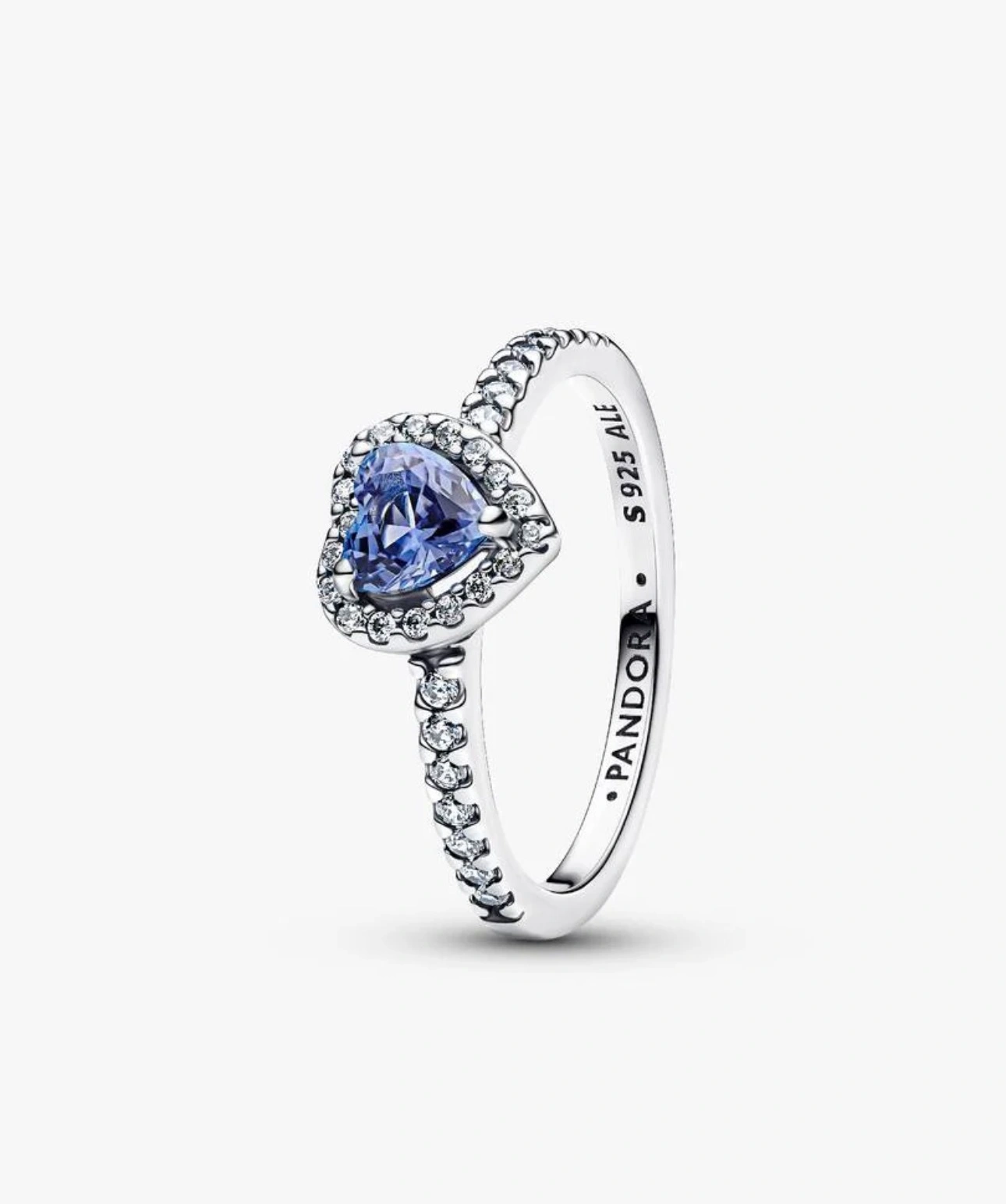 Pandora Elevated Blue Heart Silver