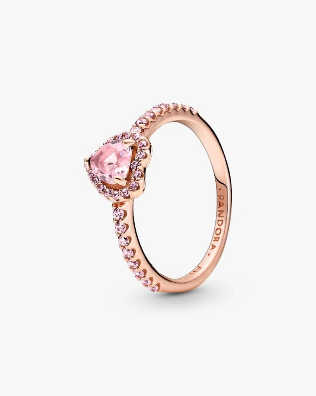 Pandora Elevated Pink Heart Gold