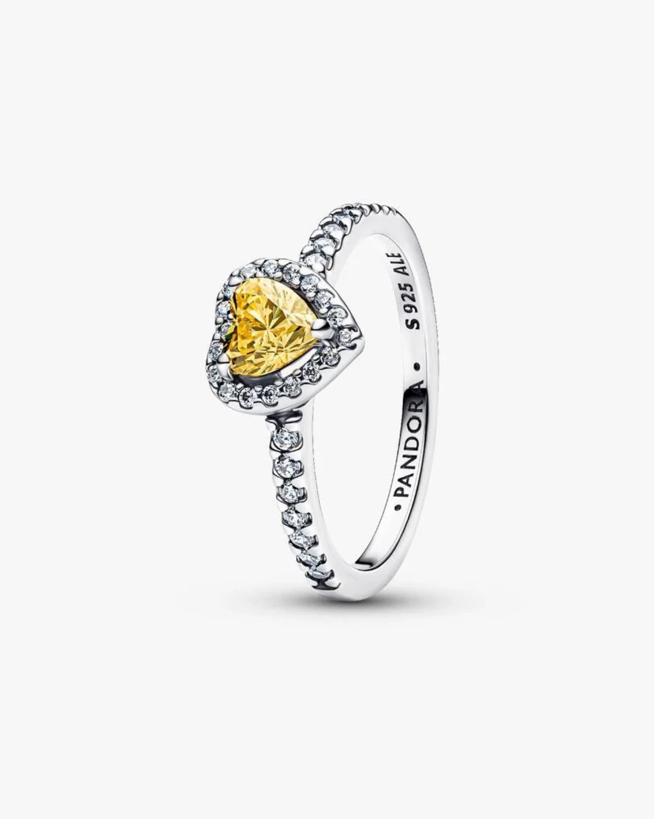 Pandora Elevated Yellow Heart Gold