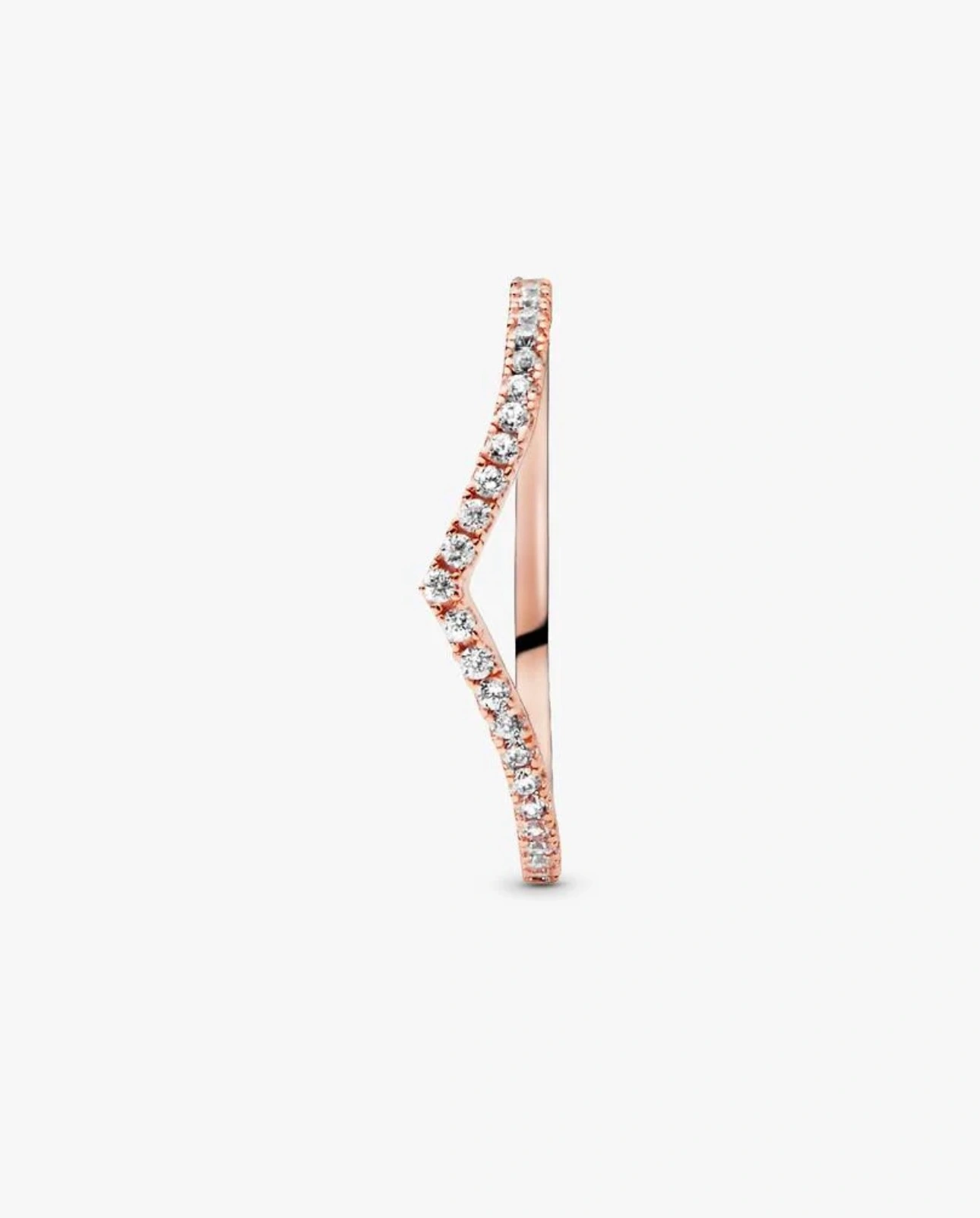 Pandora Sparkling Heart Wishbone