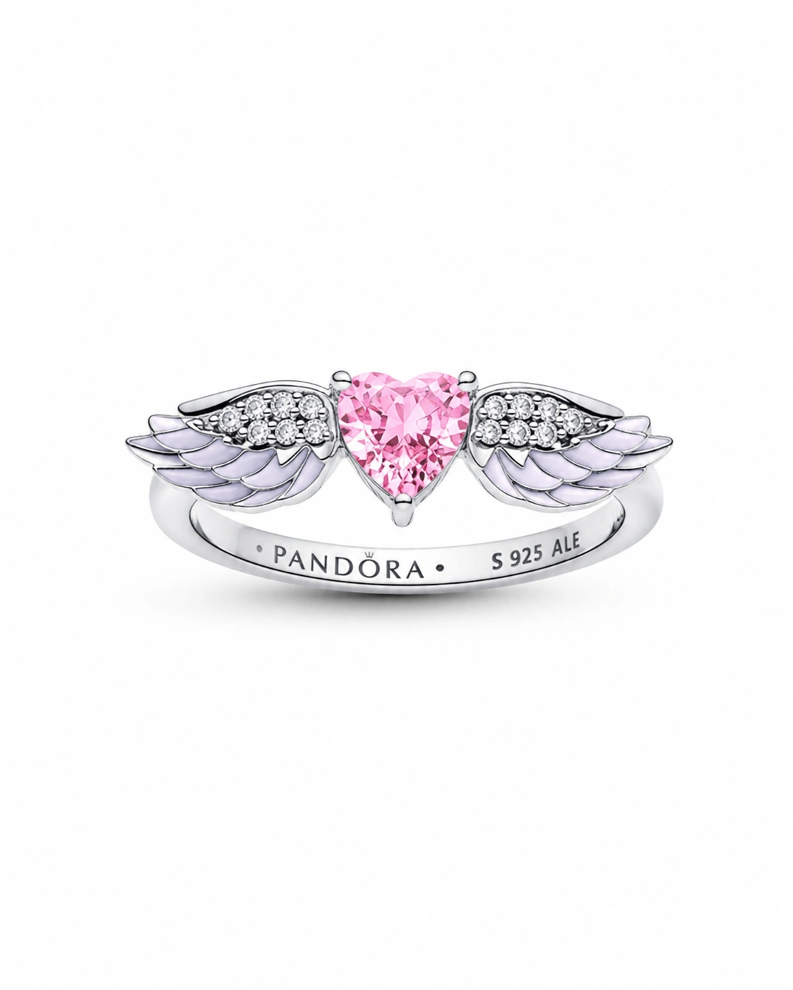 Silver Heart Wing Ring