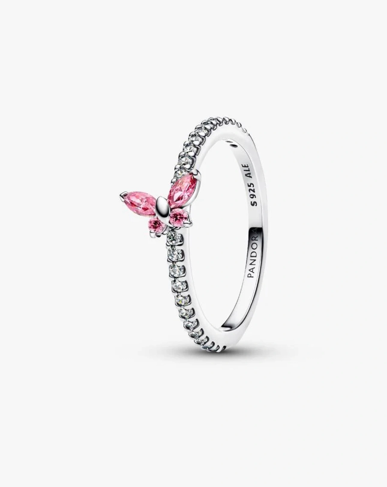 Sparkling Butterfly Ring Rose
