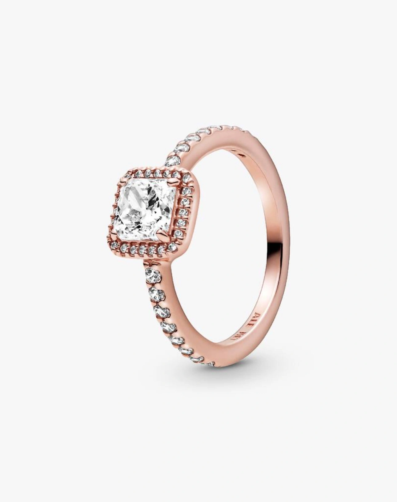 Sparkling Halo Ring Gold
